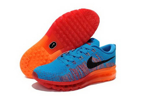 Nike Flyknit Air Max Womens Shoes Ocean Blue Red Black Outlet Online